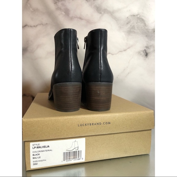 Lucky Brand Black Leather Booties - Picture 3 of 5